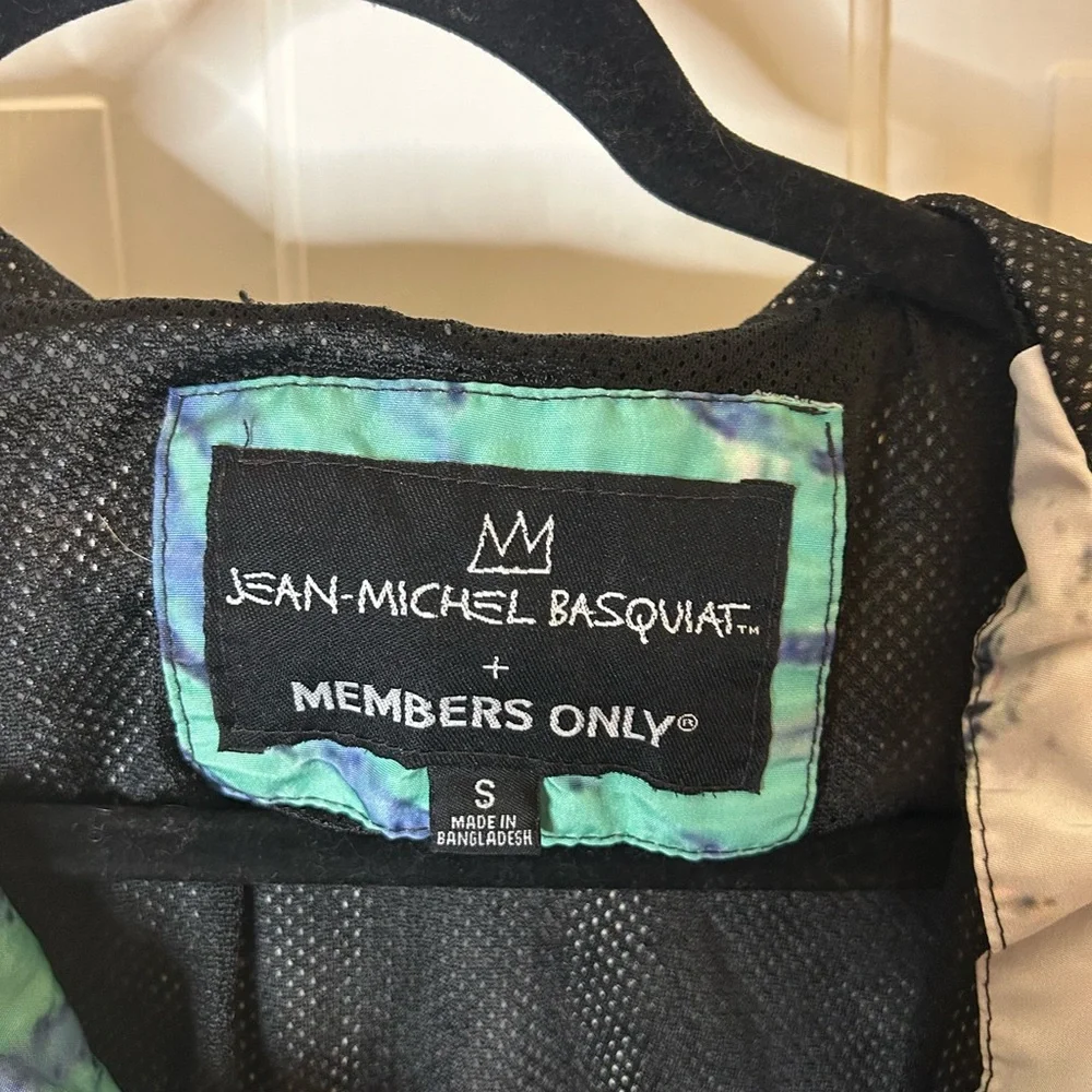 MEMBERS ONLY JEAN MICHEL BASQUIAT HOODED WINDBREAKER SIZE SMALL - Picture 7 of 12